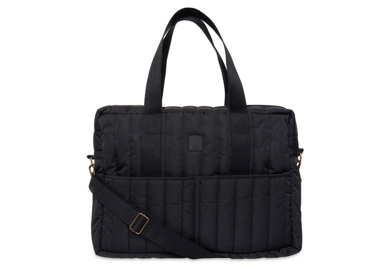 Wickeltasche Puffed Moos, Schwarz | Jollein