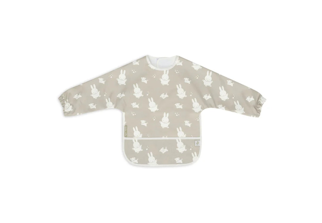 Waterproof bib with sleeves Miffy & Snuffy, olive green | Jollein