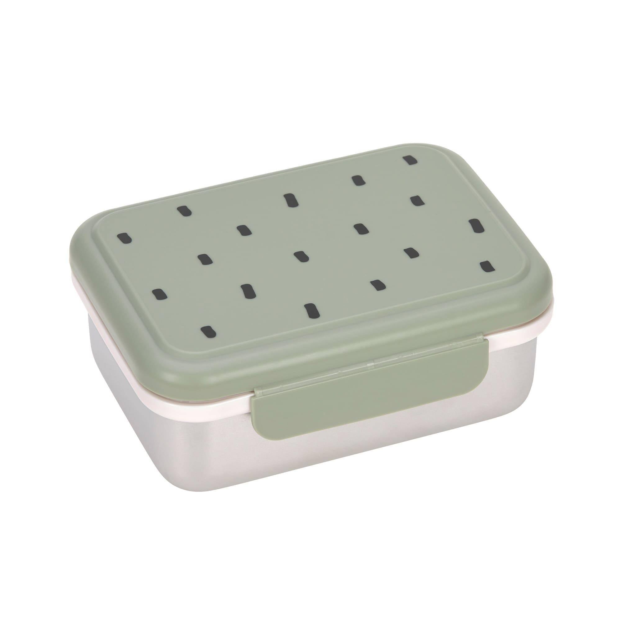 Stainless steel lunch box - Happy Printy, Olive | Lässig