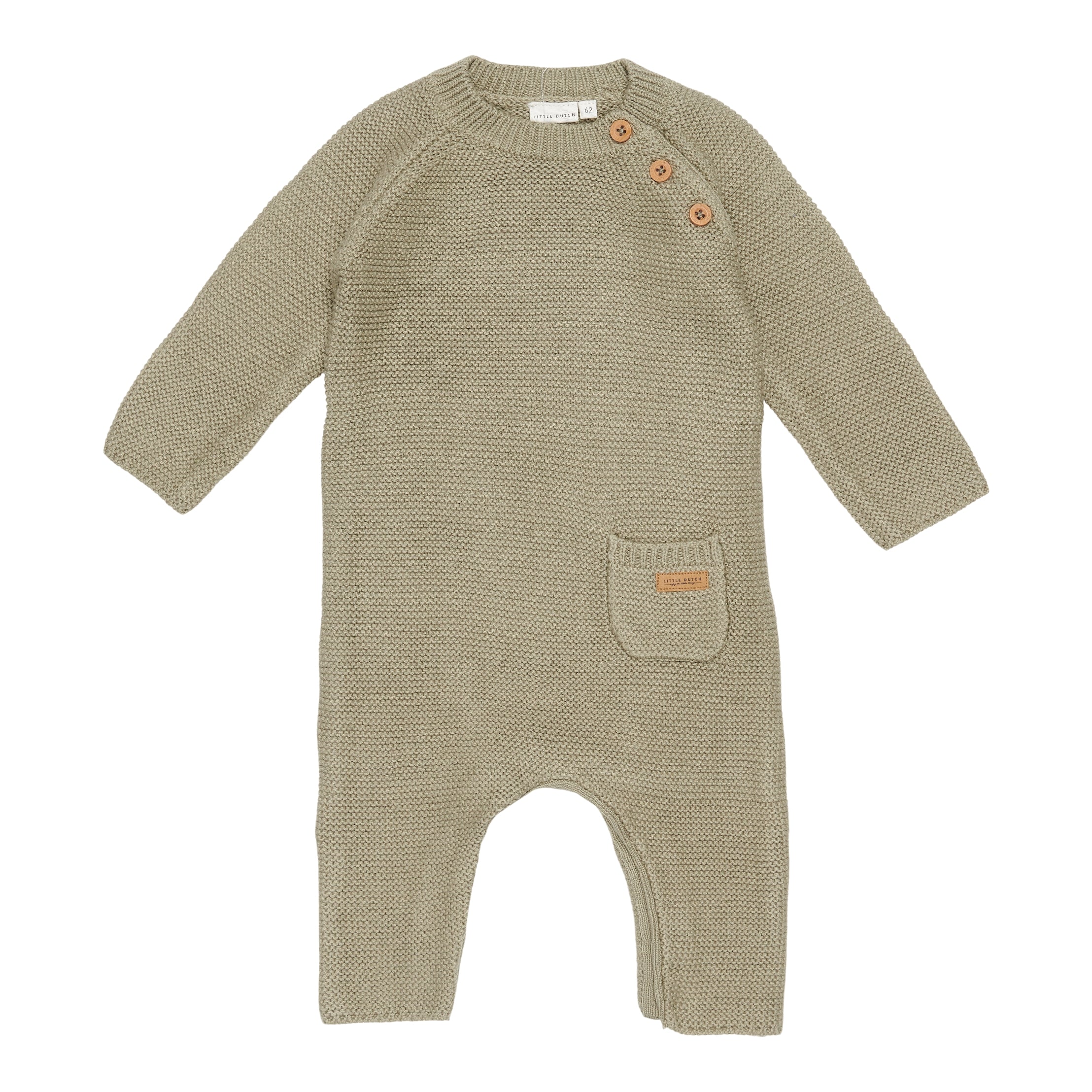 Strick-Strampler Sailors Bay Olive | Little Dutch