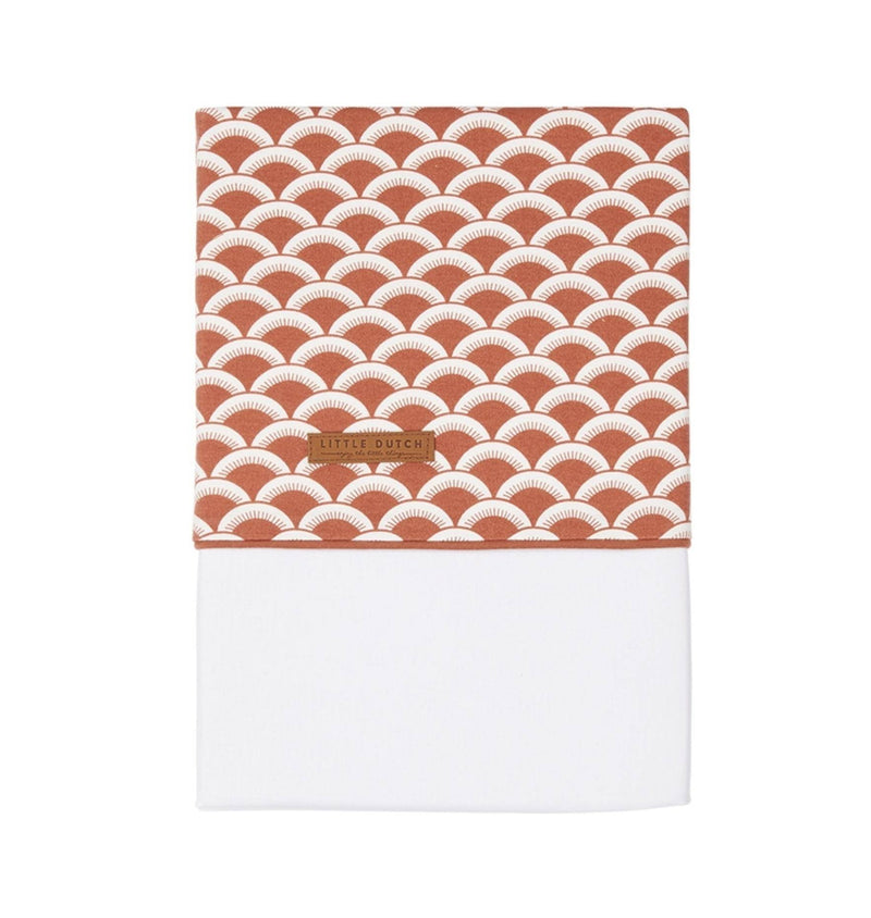 Cradle sheet Sunrise rust red | Little Dutch