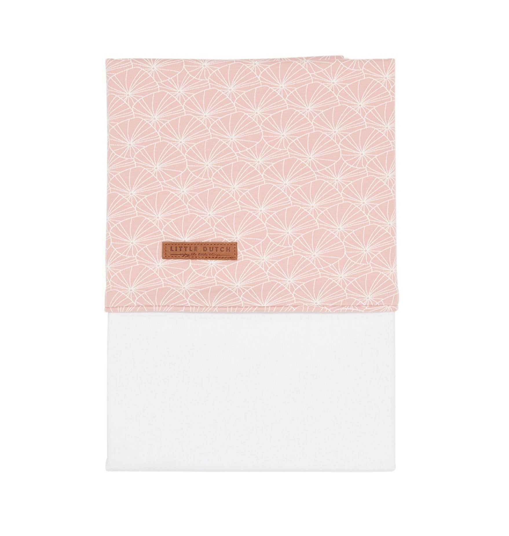 Drap-housse pour berceau Lily Leaves rose | Little Dutch