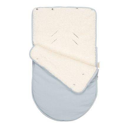 Pure Soft Blue Baby Car Seat Footmuff | Little Dutch
