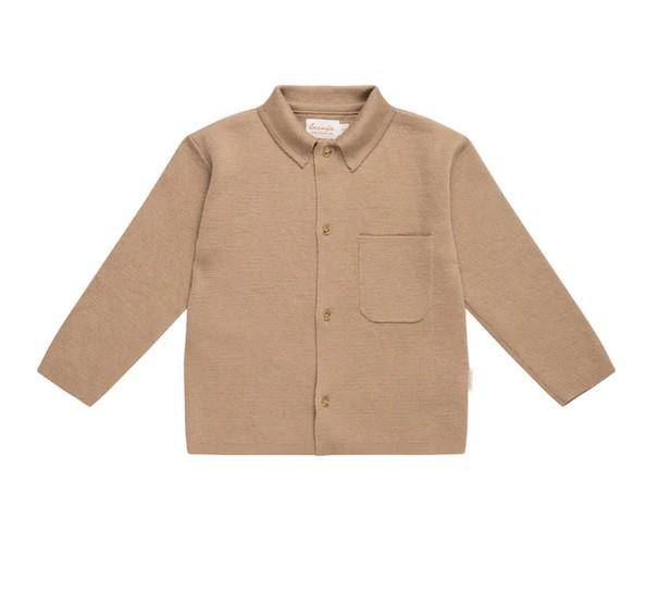 Hemd Strick "Coffee" beige Größe 98-104 | leevje