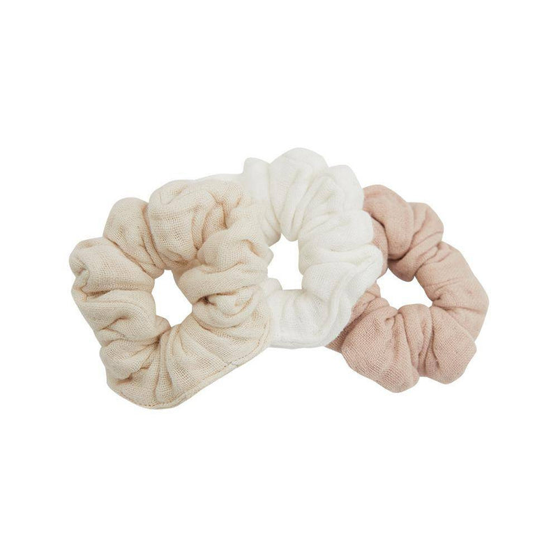 3er-Set Scrunchies aus Musselin | Leevje
