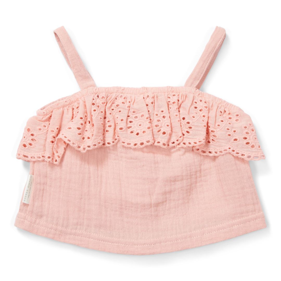 Top Fleuri Rose pour Fille