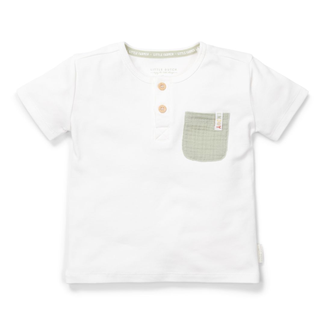 T-Shirt kurzarm weiß Farm Life 74 | Little Dutch