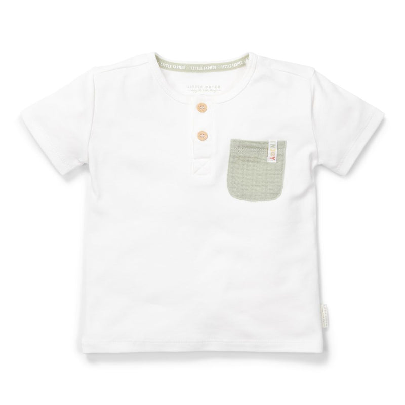 T-Shirt kurzarm weiß Farm Life 74 | Little Dutch