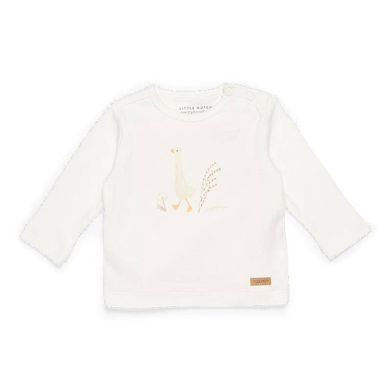 Long Sleeve T-Shirt Little Goose Walking White | Little Dutch