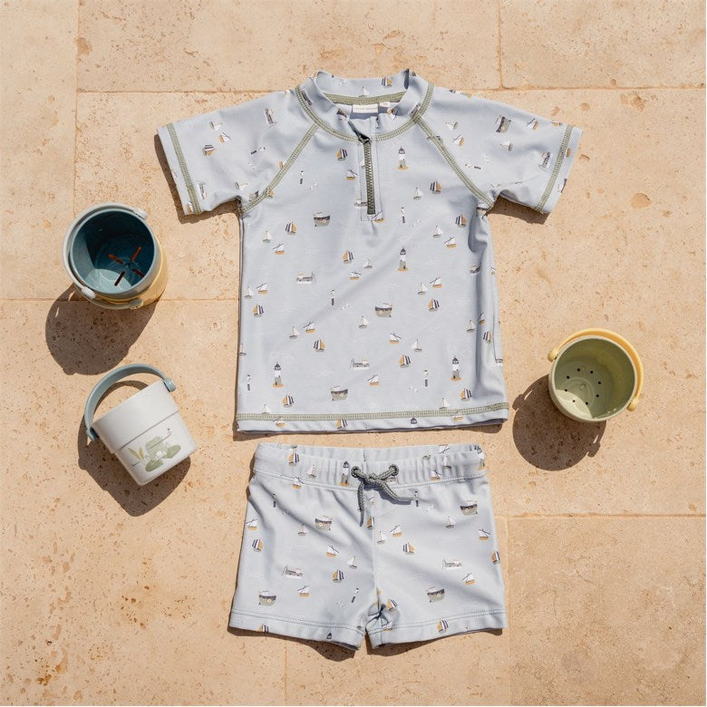 Swim shirt Sailors Bay Olive | Little Dutch