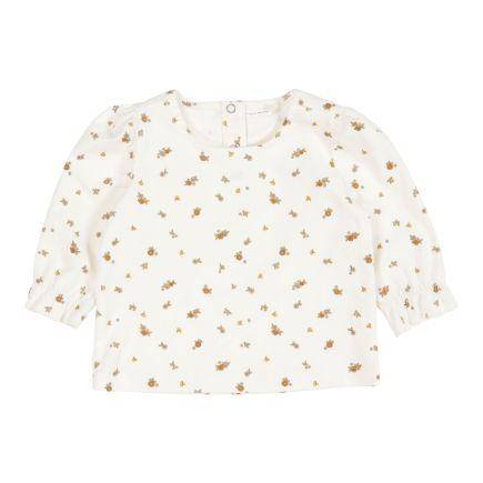 T-Shirt langärmlig Vintage Little Flowers Blossom Print Cord | Little Dutch