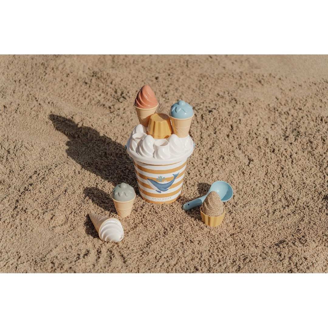 Eimer-Set Eiscreme für Kinder ab 18 Monaten – Sandspielzeug in Blau