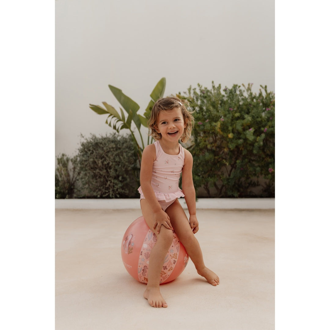Beach ball Ocean Dreams Pink 35 cm | Little Dutch