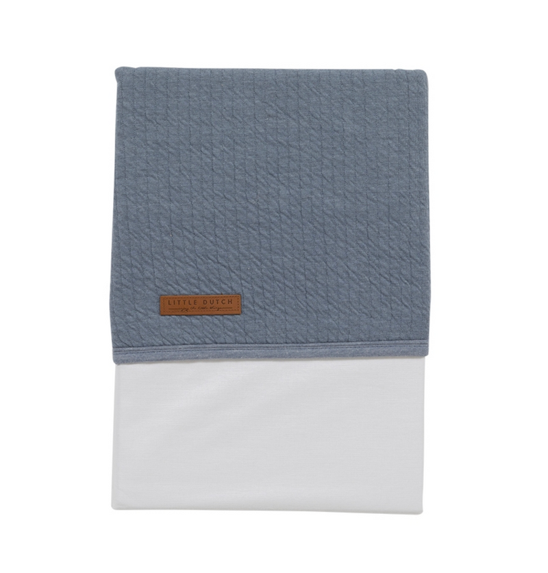 Kinderbett-Laken Pure blau | Little Dutch