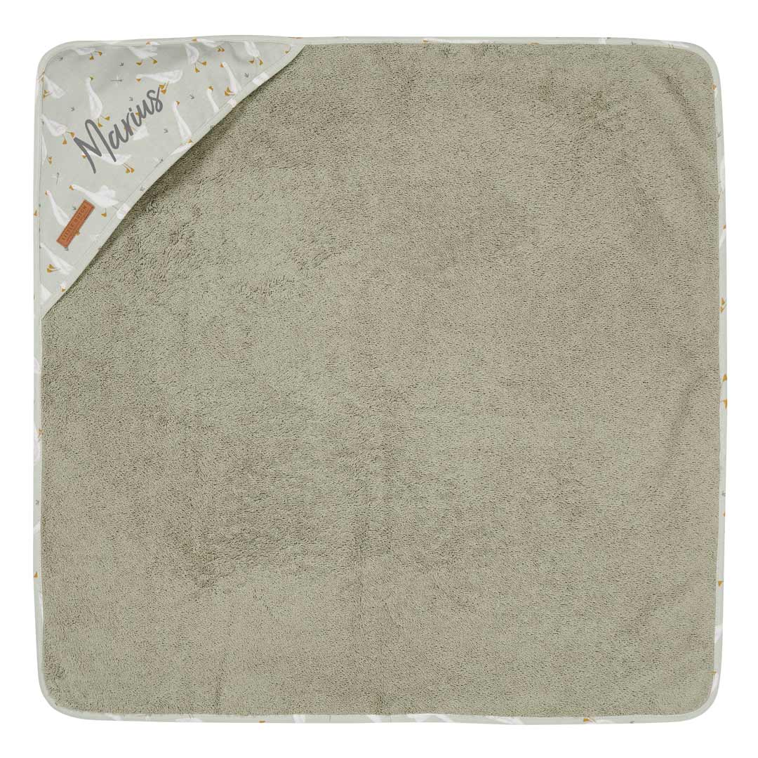 Serviette à capuche Little Goose menthe/vert | Little Dutch