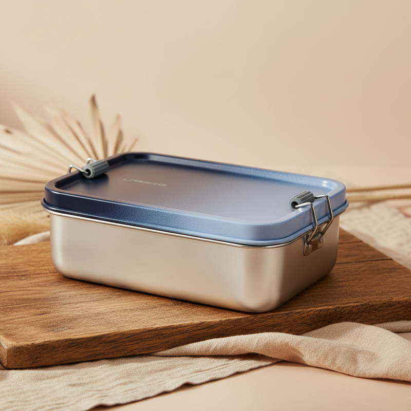 Lunchbox Stainless Steel Solid dark blue/light blue | Lässig