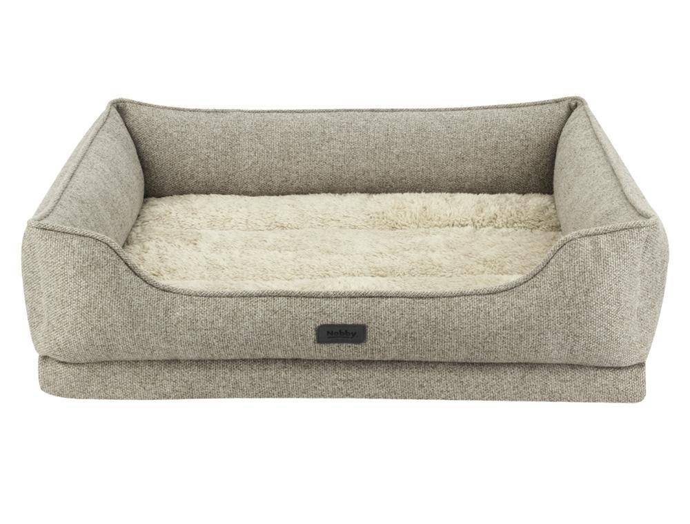 Orthopädisches Hunde-Komfortbett eckig "CALBU" beige Größe L | Nobby