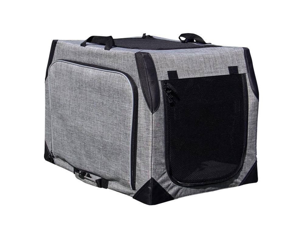 Traveller EXTEND Grau M (61×43×45 cm) – Transportbox für Katze & Hund | Nobby