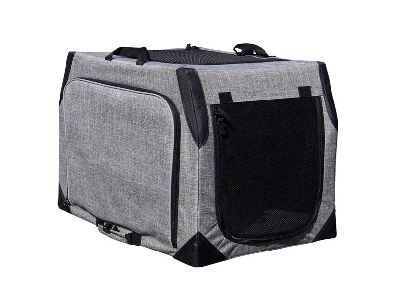 Traveller EXTEND Grau M (61×43×45 cm) – Transportbox für Katze & Hund | Nobby