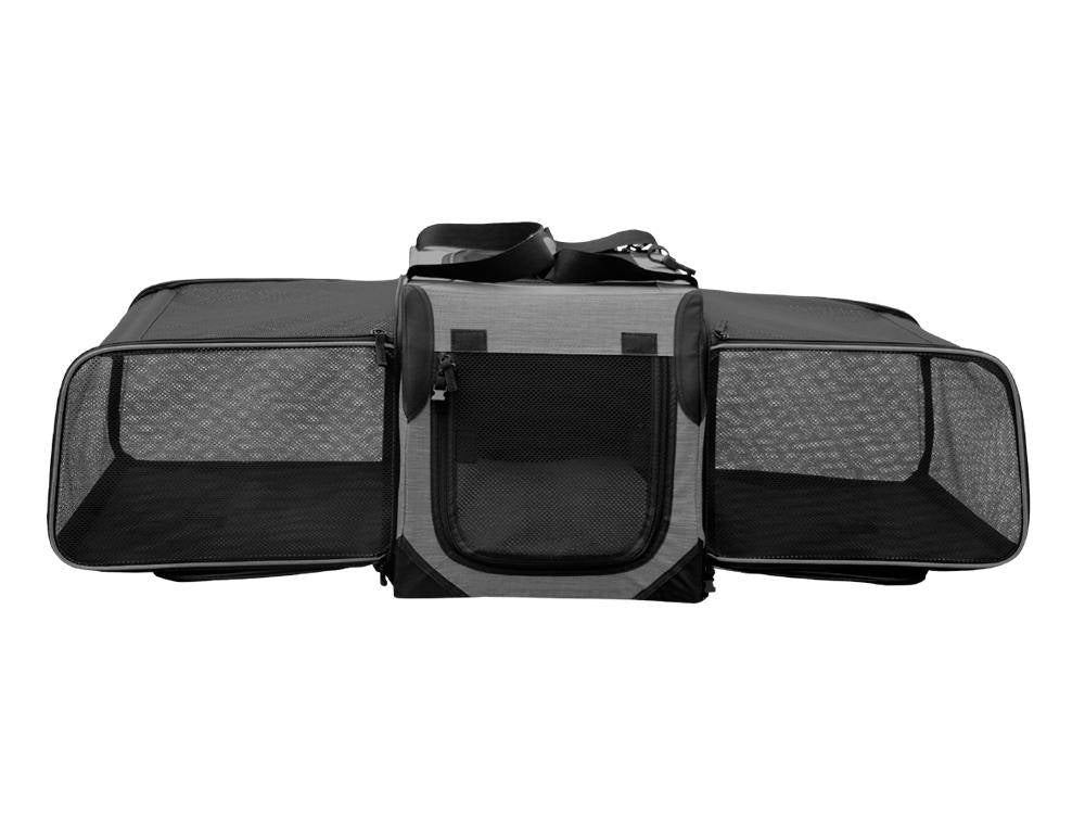 Traveller EXTEND Grau M (61×43×45 cm) – Transportbox für Katze & Hund | Nobby