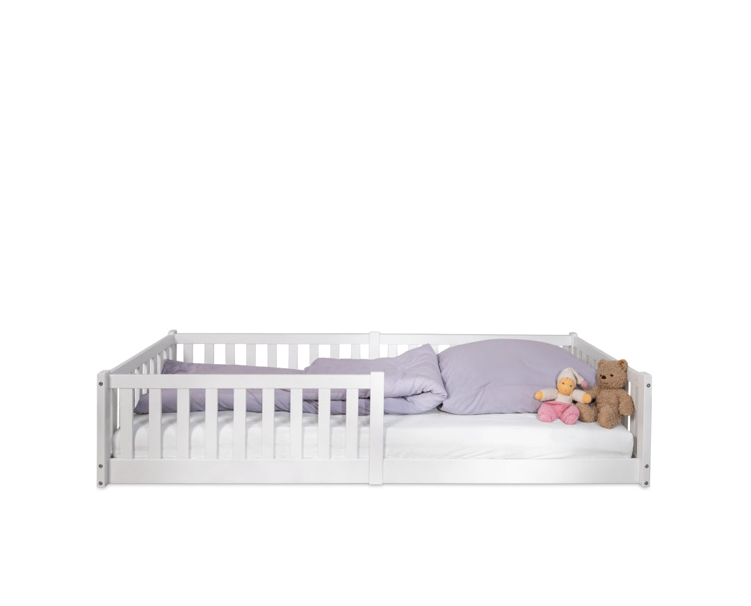 Floor bed / house bed ENNO 90x200 cm beech white incl. optional roof | tiSsi®