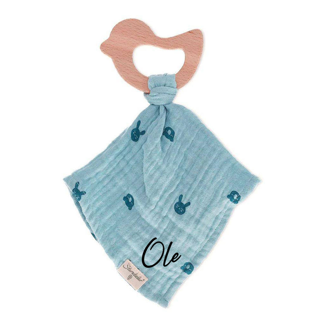 Schnuffeltuch + Greifling, blau | Sterntaler