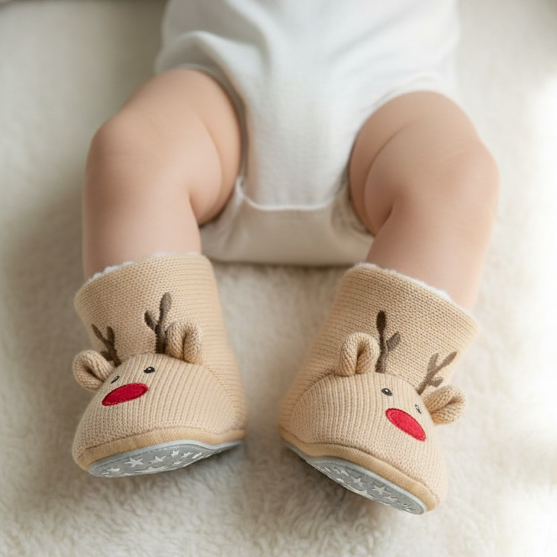 Baby-Stiefel Rentier Gr. 20, beige | Sterntaler