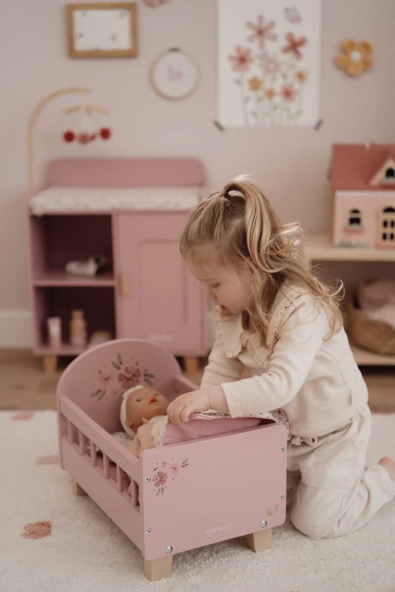 Lit de poupée en bois pour enfants | Schmatzepuffer