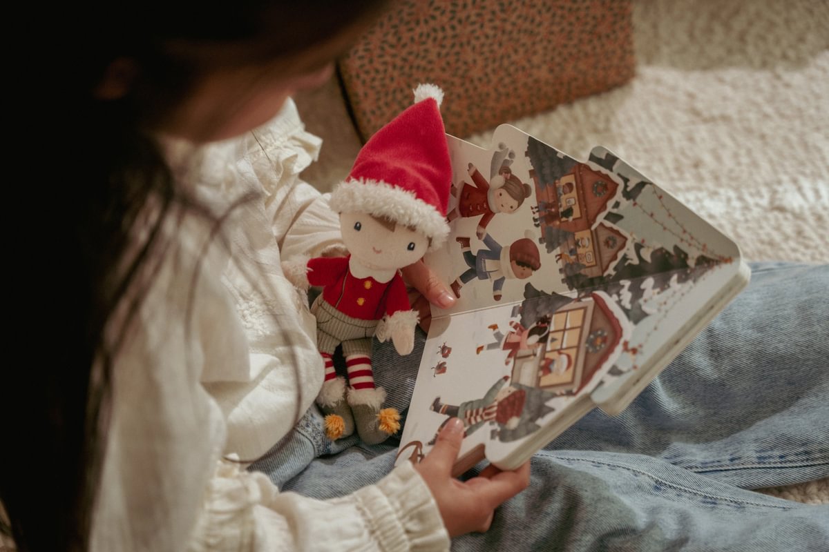 Gift set with Christmas book for babies and children