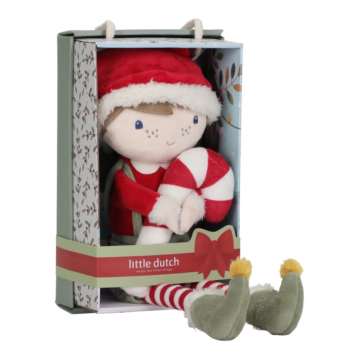 Weihnachtspuppe Jim – Kuschelpuppe für die Weihnachtszeit