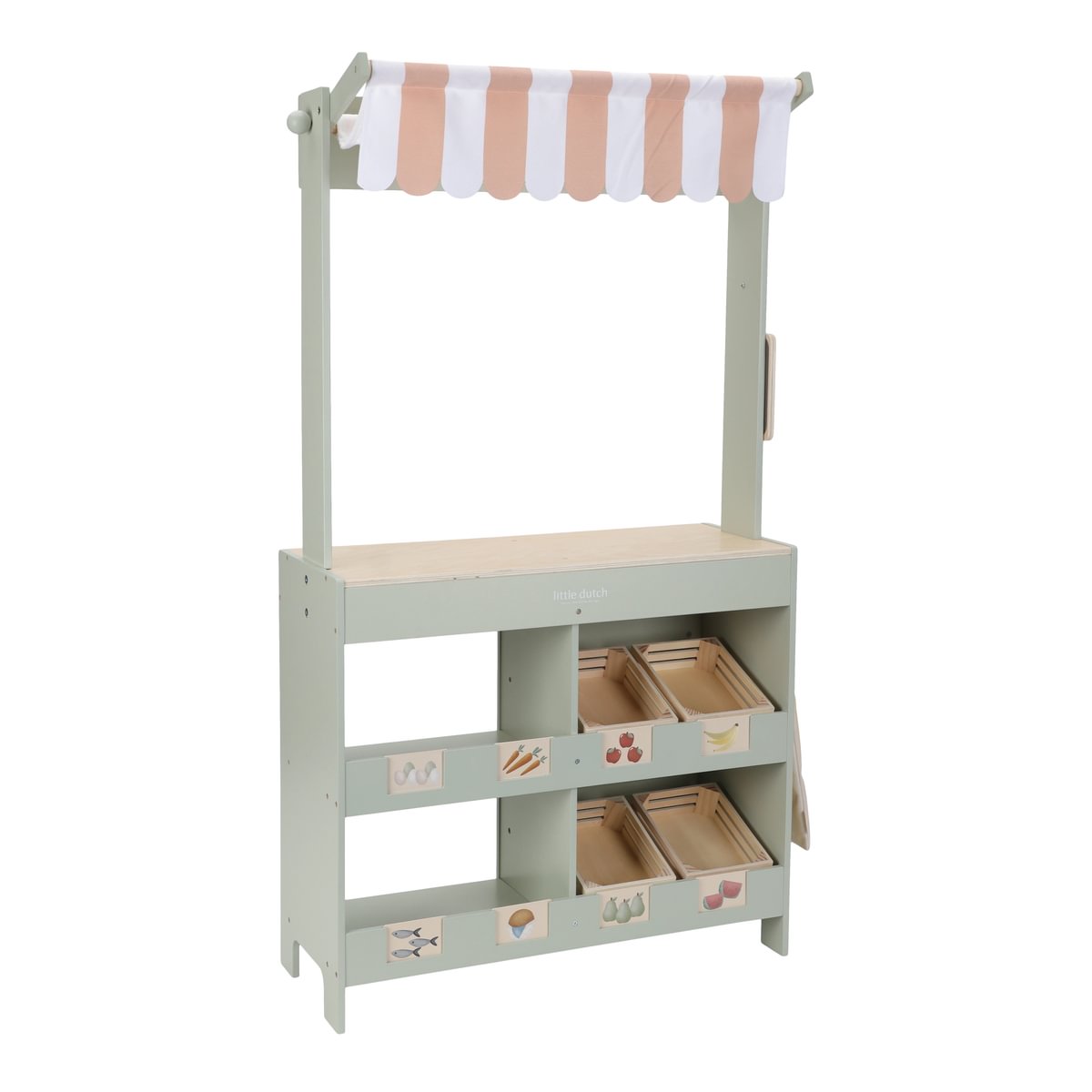 Marktstand & Café aus Holz – 2-in-1 Spielstand