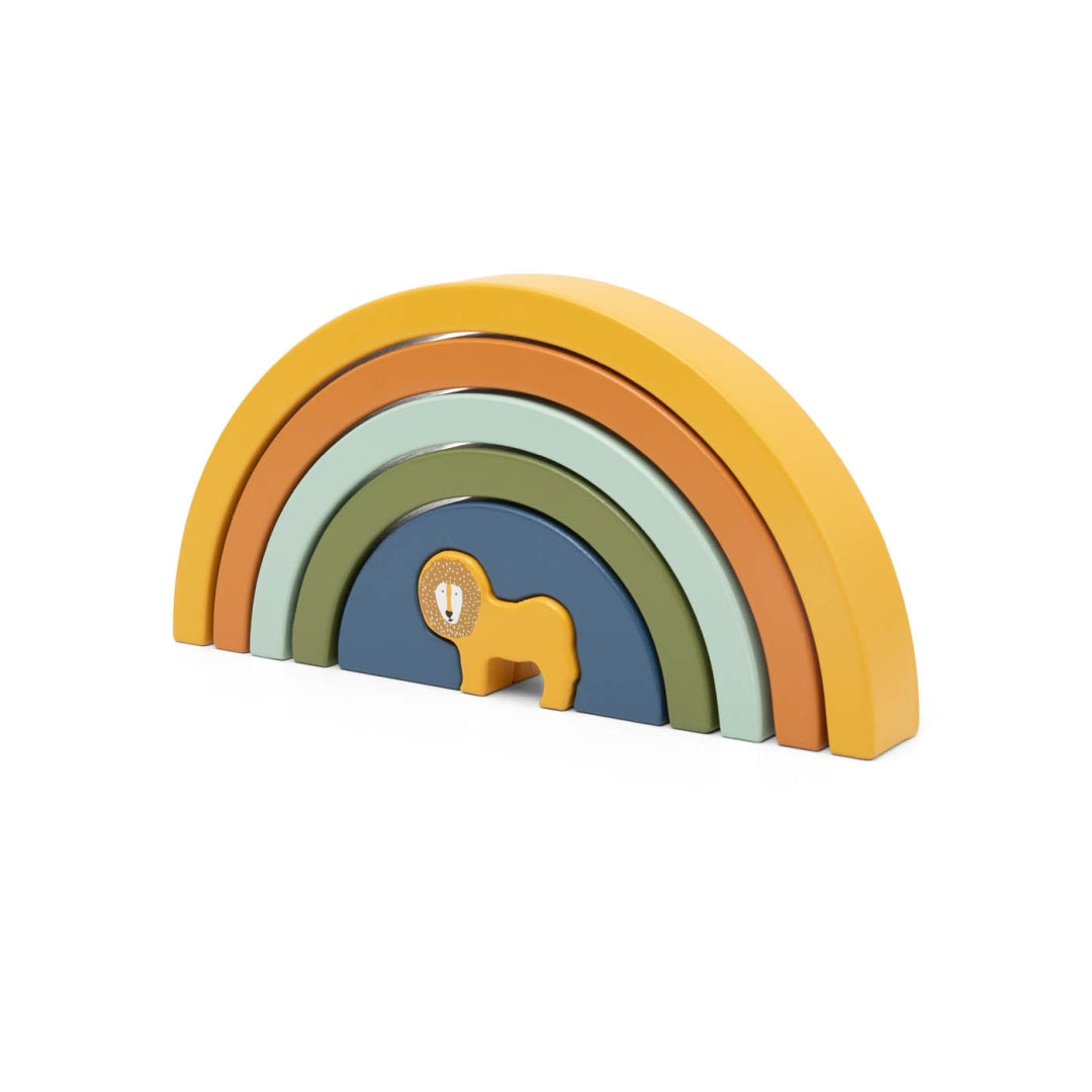 Regenbogen-Stapelspiel aus Holz - Herr Löwe | Trixie
