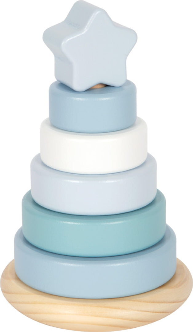 Personalisierter Stapelturm blau - Geschenk zur Geburt | by Schmatzepuffer