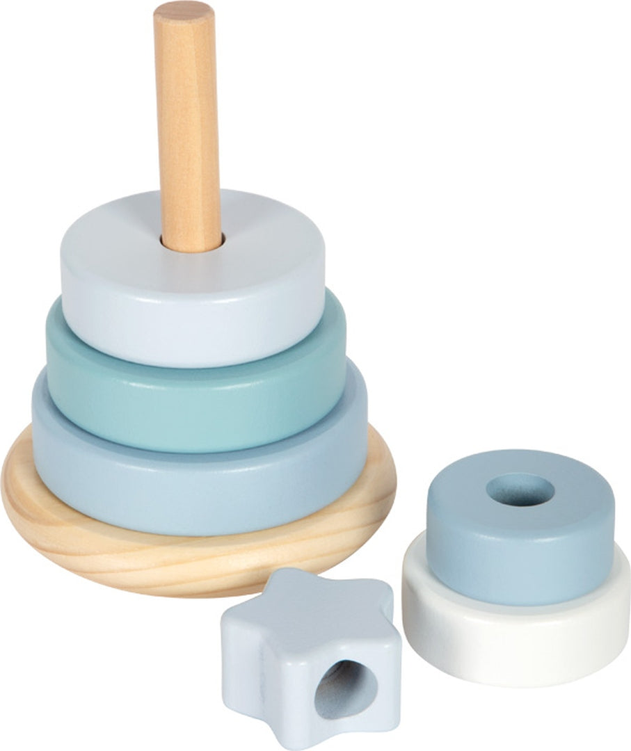 Personalisierter Stapelturm blau - Geschenk zur Geburt | by Schmatzepuffer