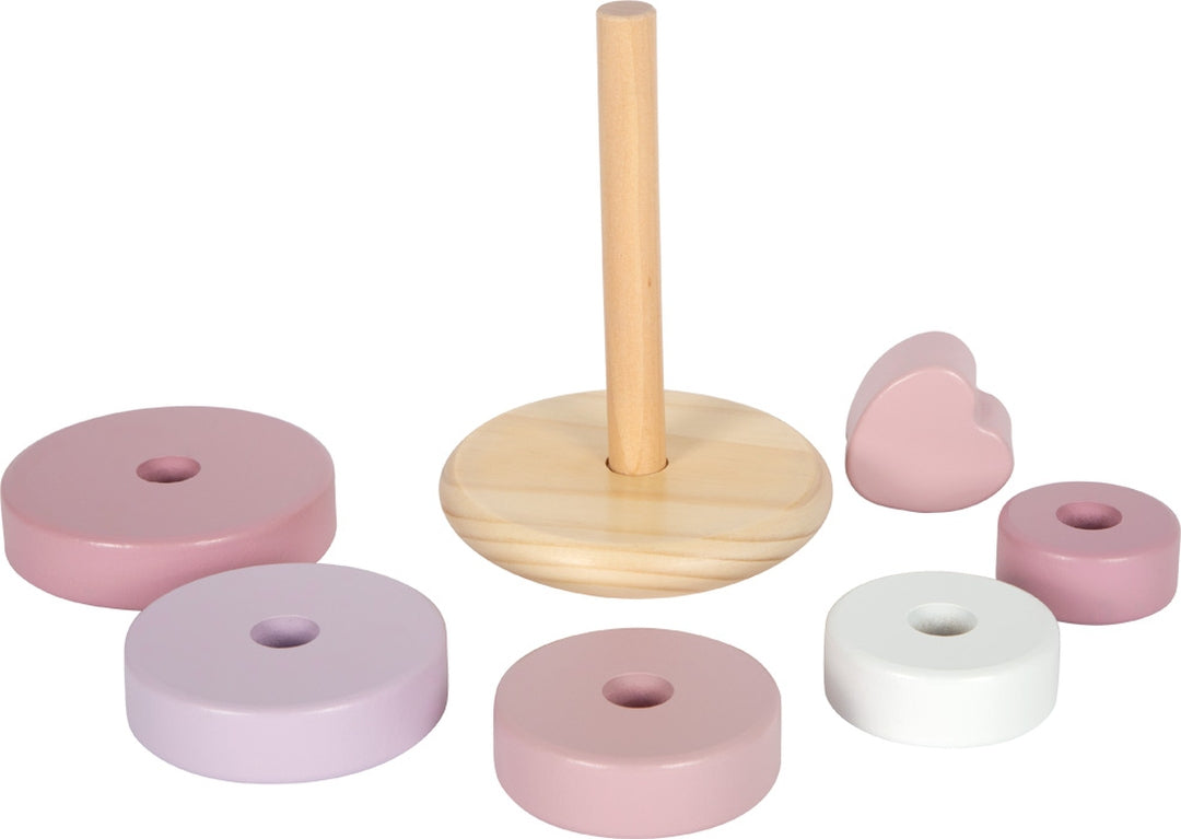 Personalisierter Stapelturm rosa - Geschenk zur Geburt | by Schmatzepuffer
