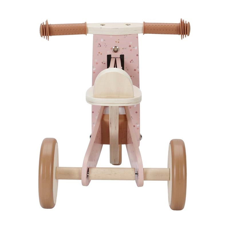 Personalisiertes Holz-Dreirad Rosa mit Namen – Geschenk für Kleinkinder
