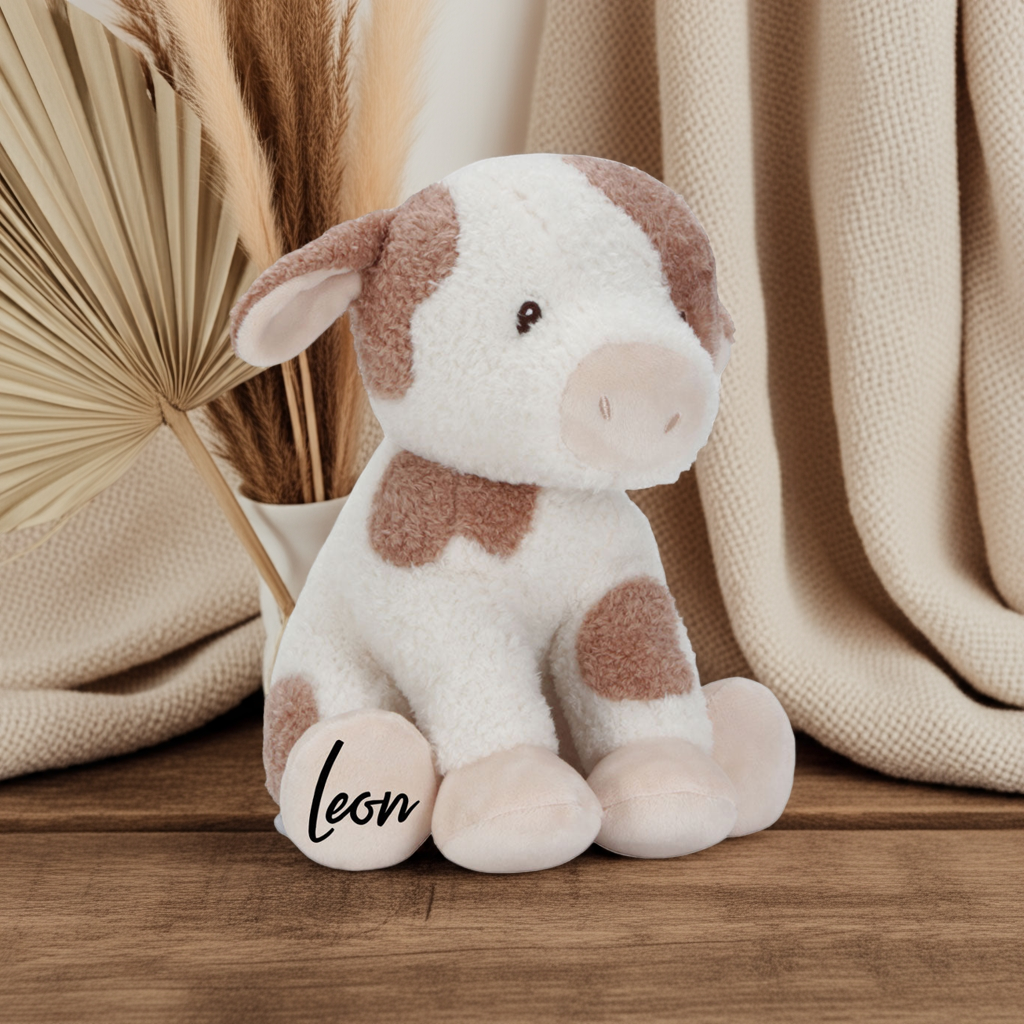 Plush Cow 25 cm for Cuddling and Playing