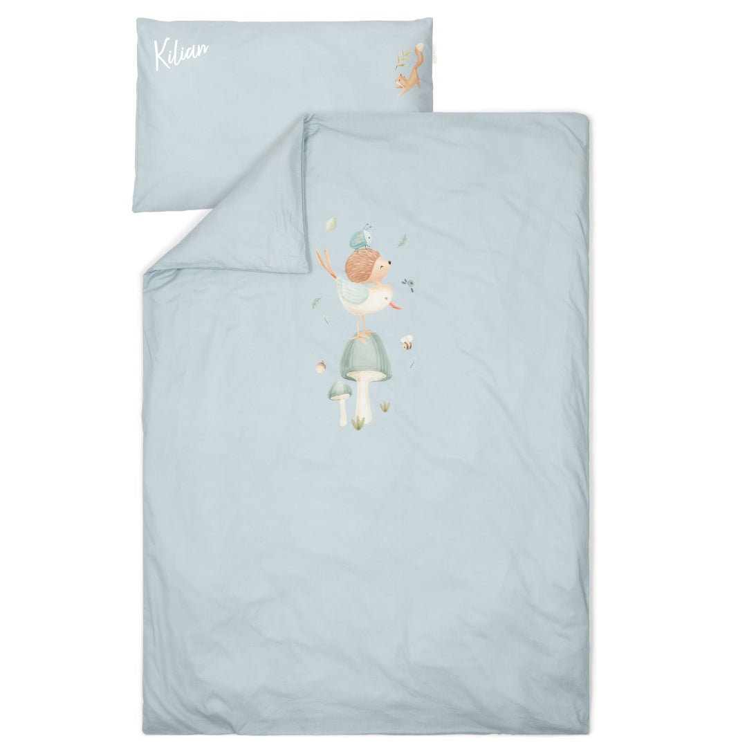 Bettbezug Einzelbett Denim Blue 140 x 200 + 60 x 70 cm | Little Dutch