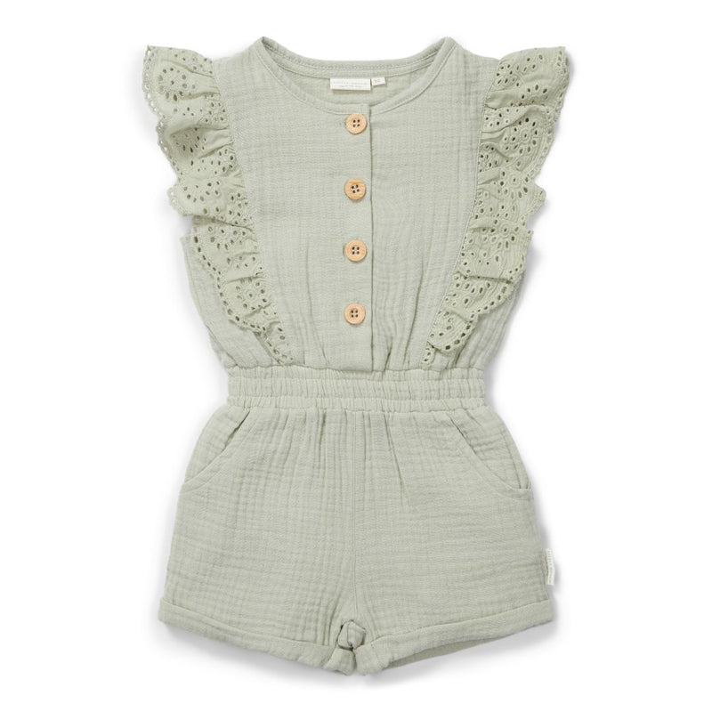 Jumpsuit sleeveless Grass Green | Little Dutch