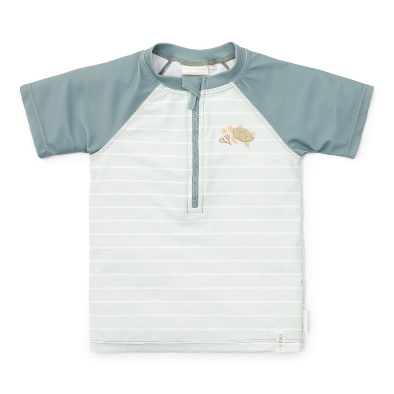 Swim T-Shirt Short Sleeve Fresh Greens - UV Shirt for Kids