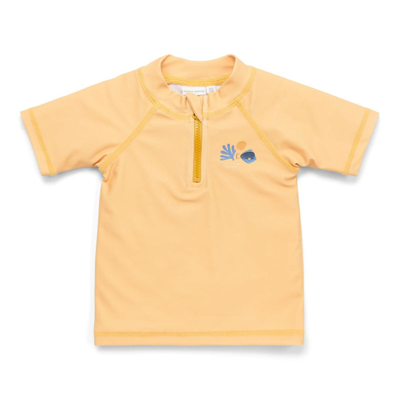 Bade-T-Shirt kurzarm Honey Yellow – UV-Shirt für Kinder