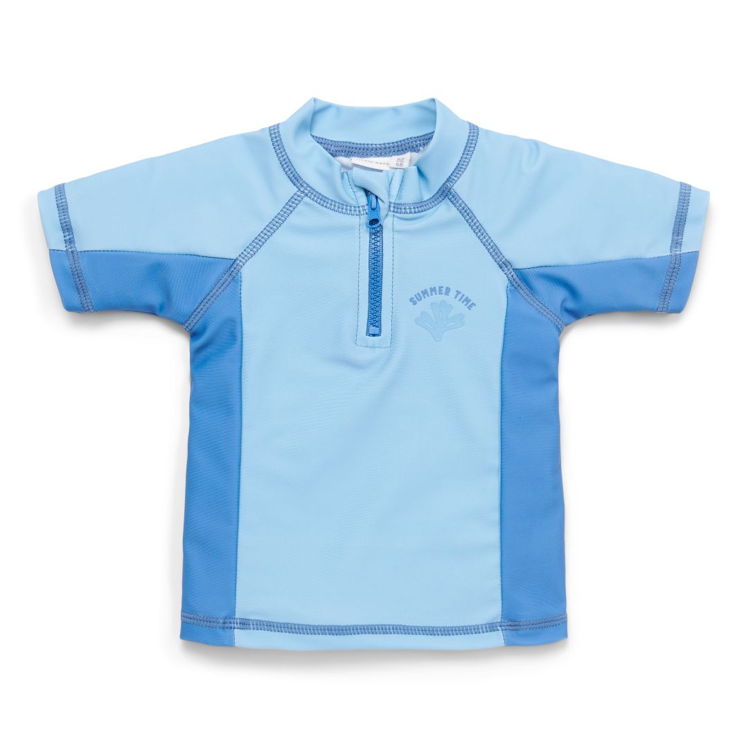 Bade-T-Shirt kurzarm Blue Whale – UV-Shirt für Kinder