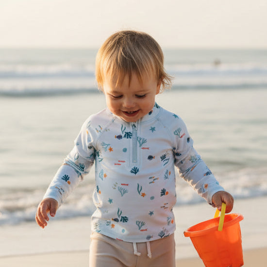 Long-sleeved bathing T-shirt Ocean Treasures | Little Dutch
