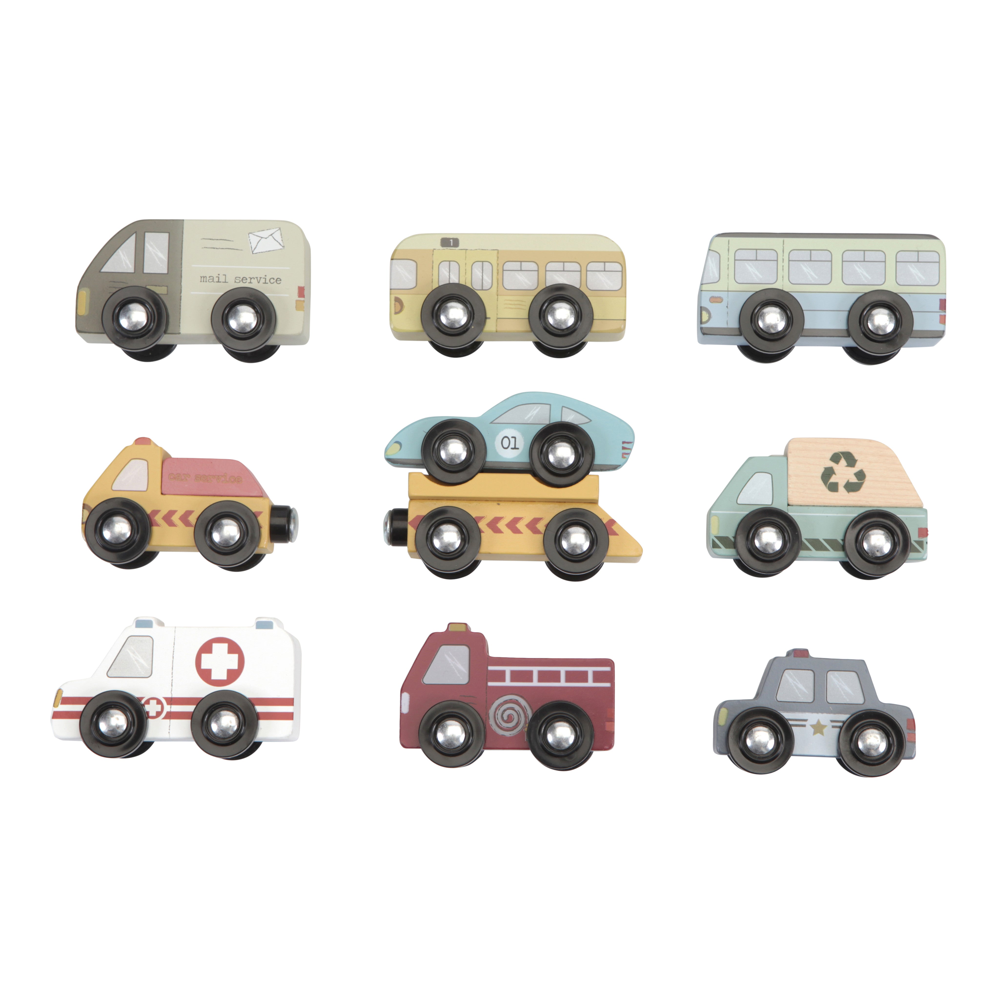 Wooden Railway Vehicle Set - Expansion | Schmatzepuffer