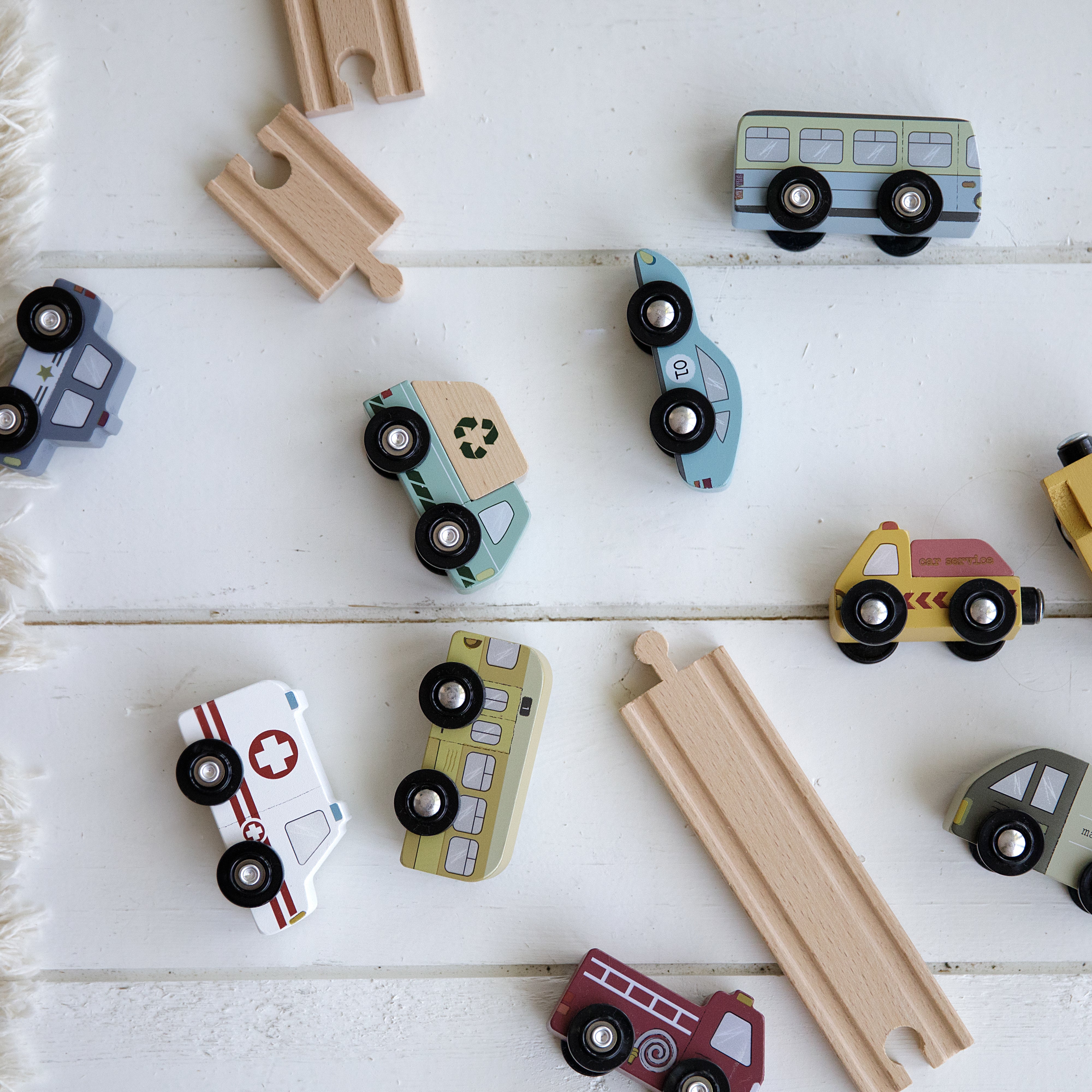 Wooden Railway Vehicle Set - Expansion | Schmatzepuffer