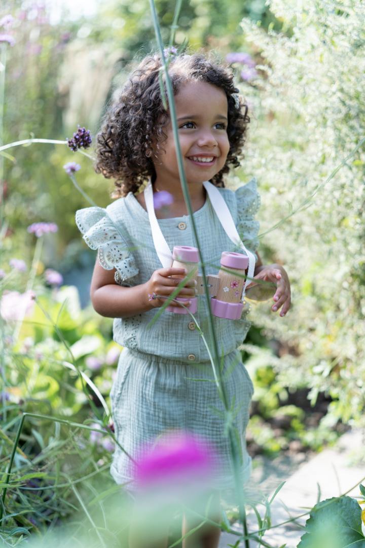 Fairy Garden Wooden Binoculars for Kids with Magnification