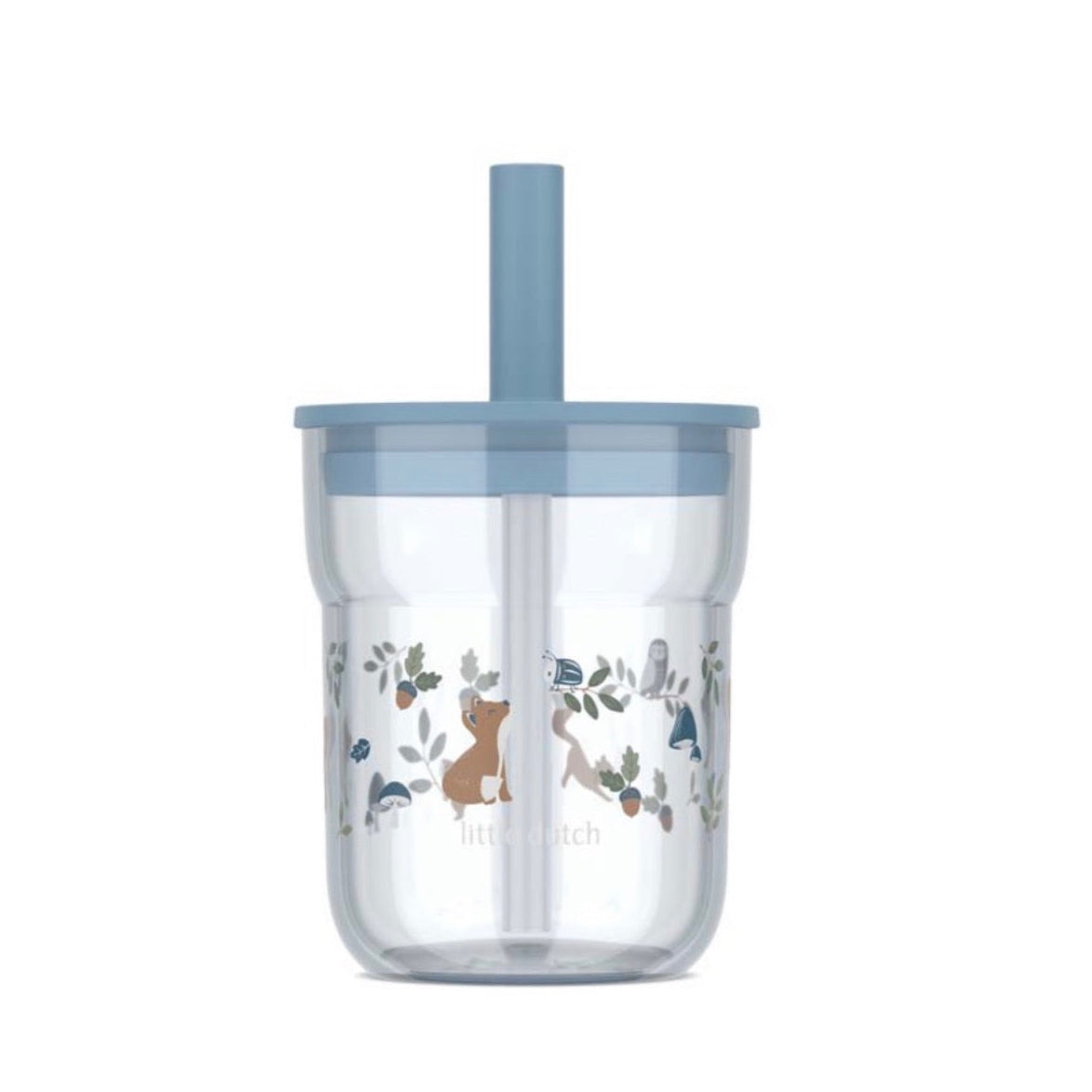 Verre à bec pour enfants Bébé 250ml avec paille - Forest Friends | Little Dutch x Mepal