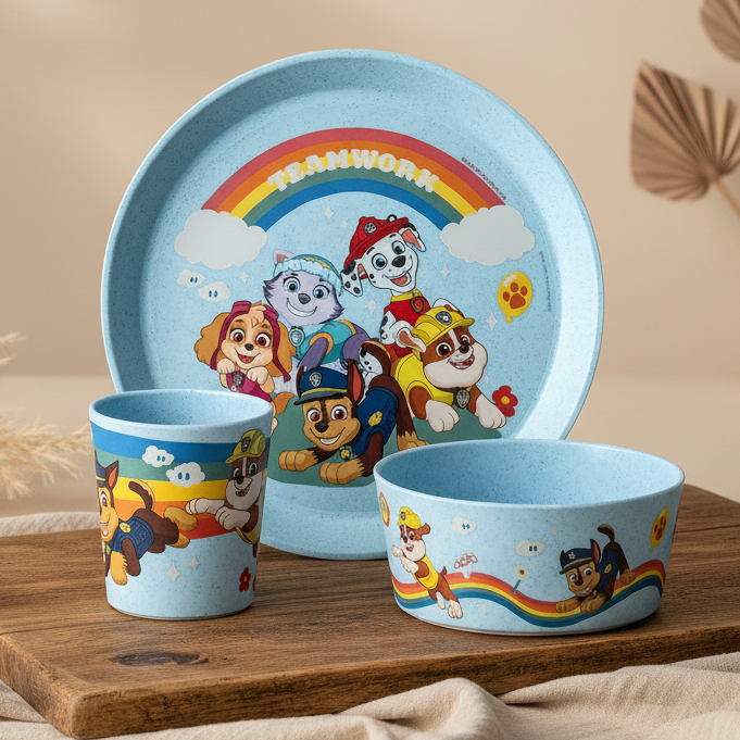 Geschirrset Connect Grow Paw Patrol 3-teilig, blau | Koziol