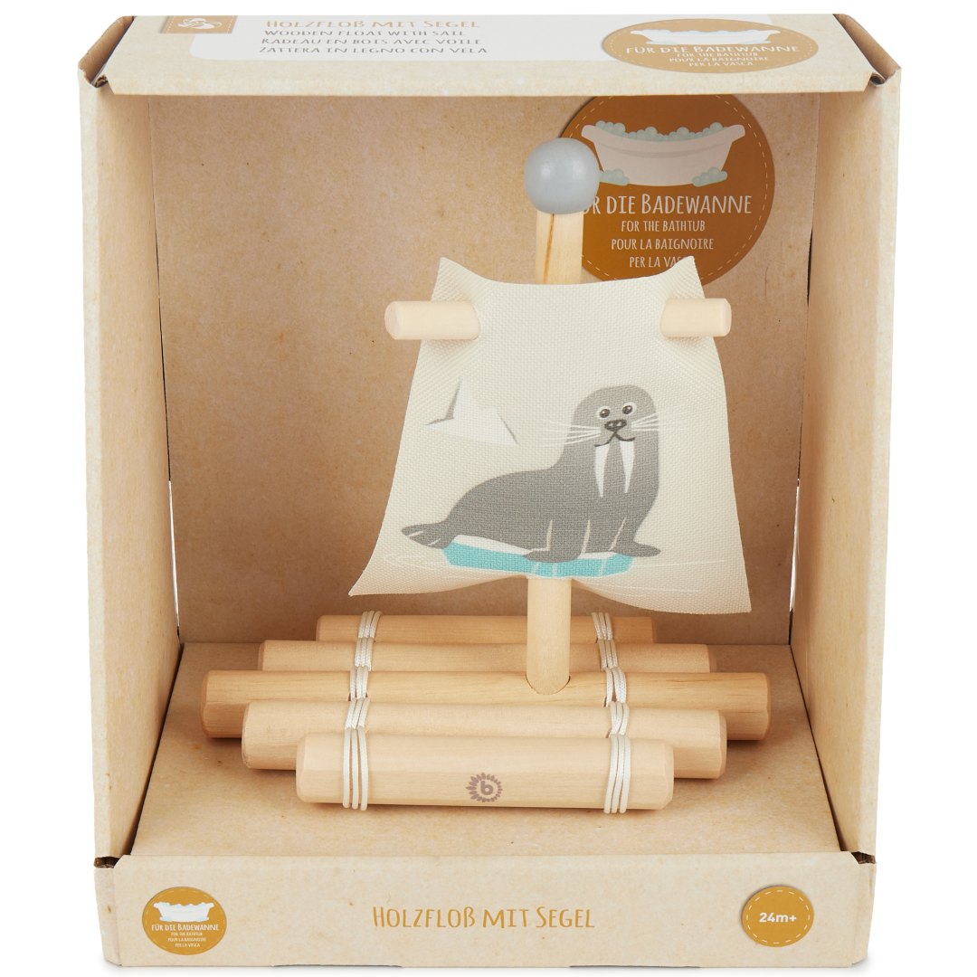 Radeau en bois avec voile | Bieco