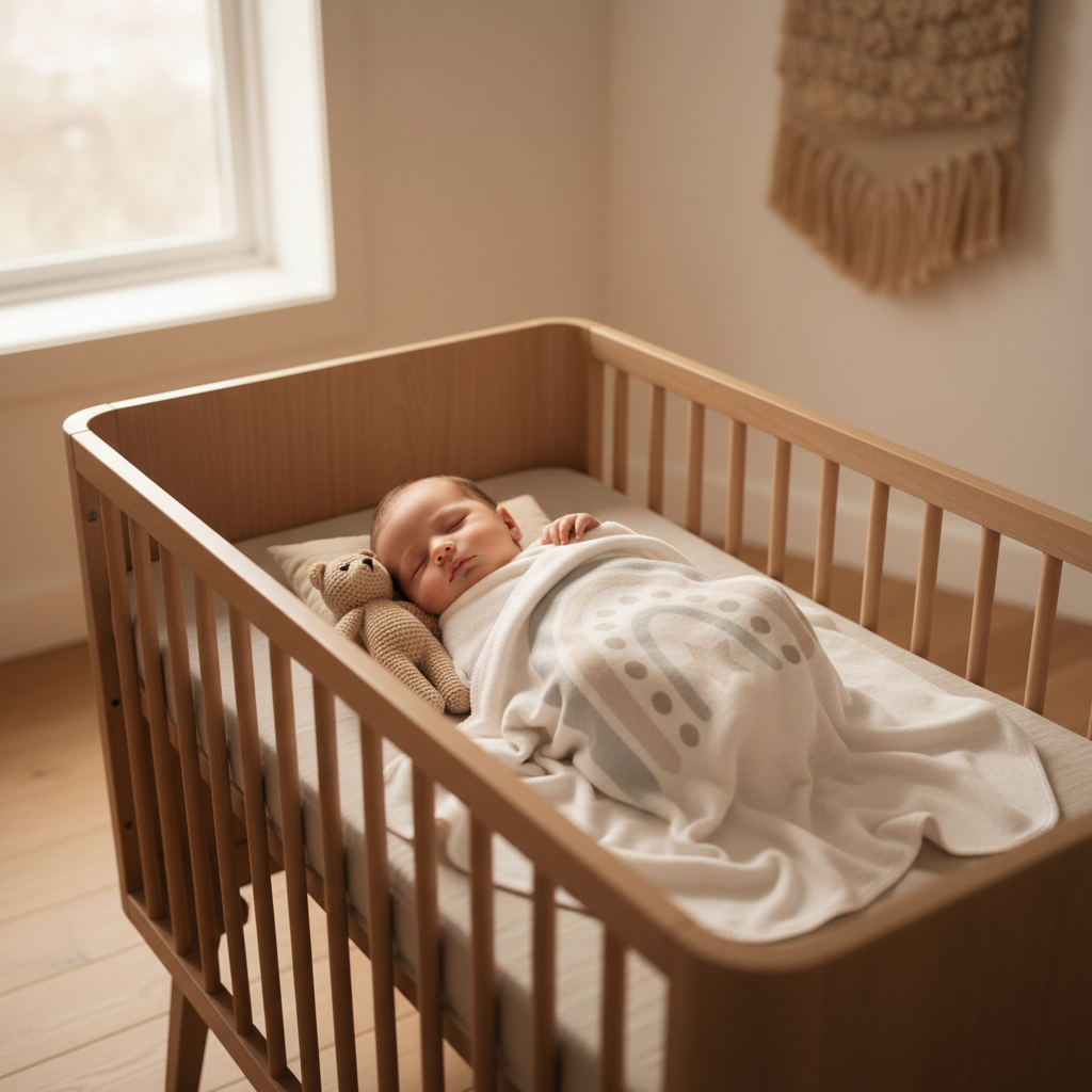 Rainbow Baby Blanket made from Organic Cotton – Birth Gift | Schmatzepuffer